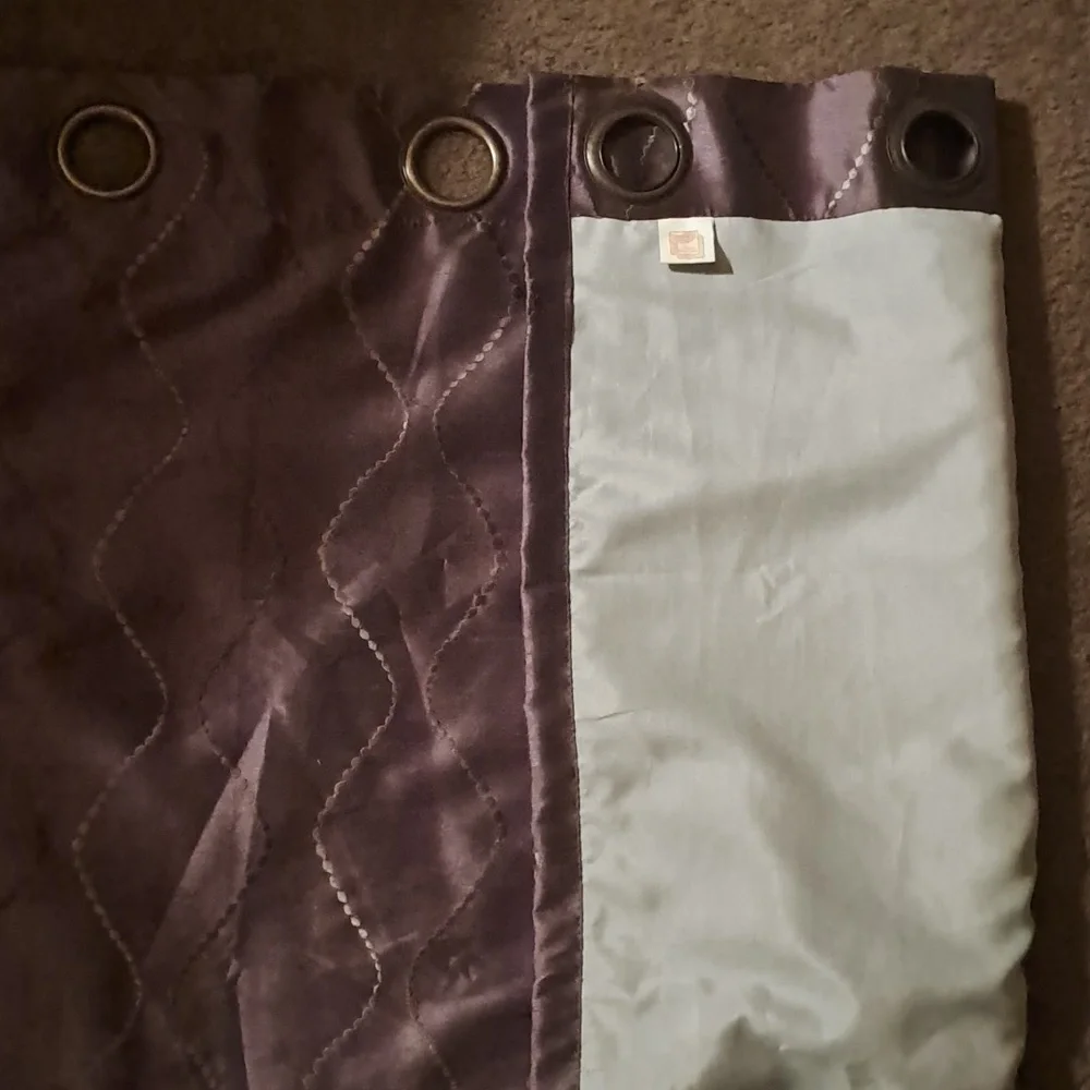 SET OF 3 - PURPLE CURTAINS SET, 3 PANELS, 8 GROMMETS, NEW 84
